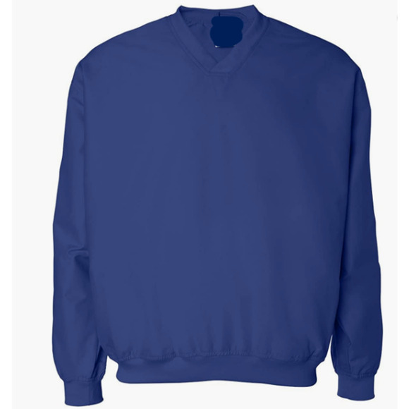 Badger Other - Badger Sport Microfiber 7618 Windshirt Tagles Vneck Golf Wind Shirt Royal Medium